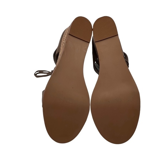 Tan Lace Up Loraine Open Toe Wedge Sandals Size 8 Women’s - Picture 6 of 6